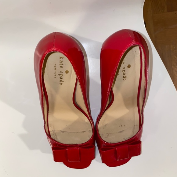 Red Patent Leather Kate Spade Heels!! - Picture 5 of 5